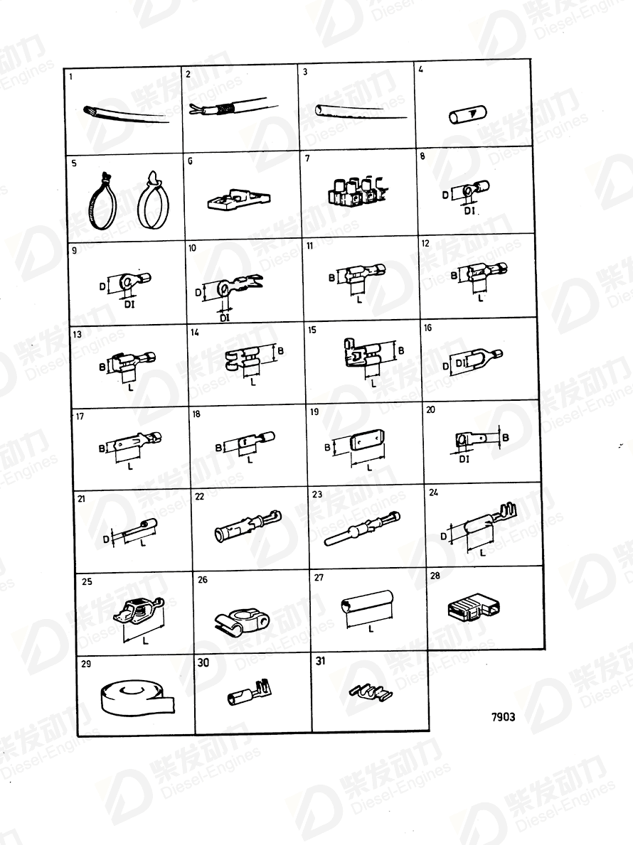 volvo penta Cable terminal 881495 Drawing volvo penta Cable terminal 881495 Drawing